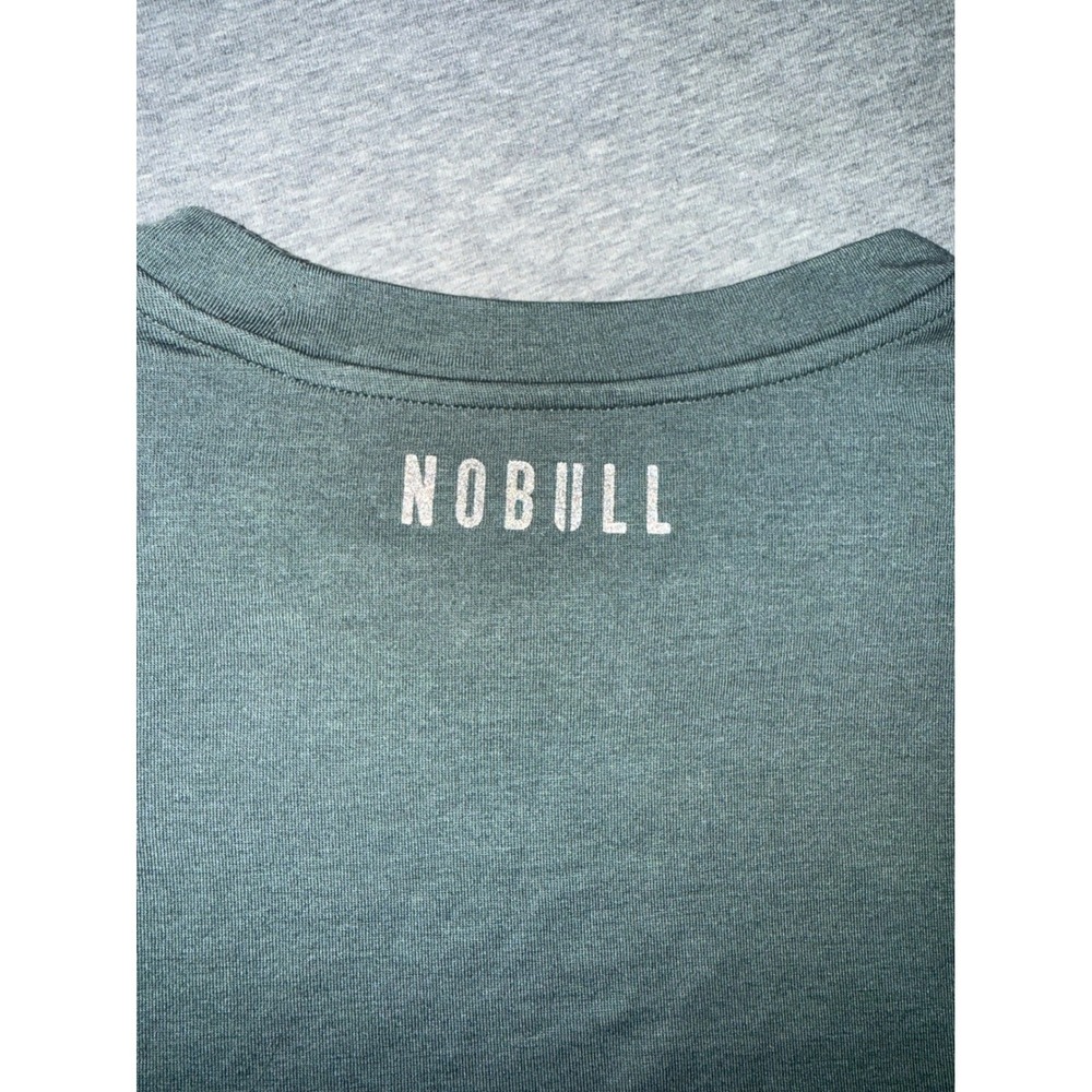 NOBULL Mens XL Training T-Shirt Green Athletic Fit Merino Wool Blend SEE NOTES